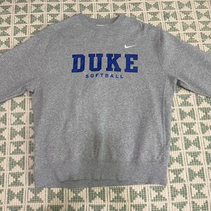Nike Duke Softball crew neck sweatshirt 
Only worn a few times 
Like new